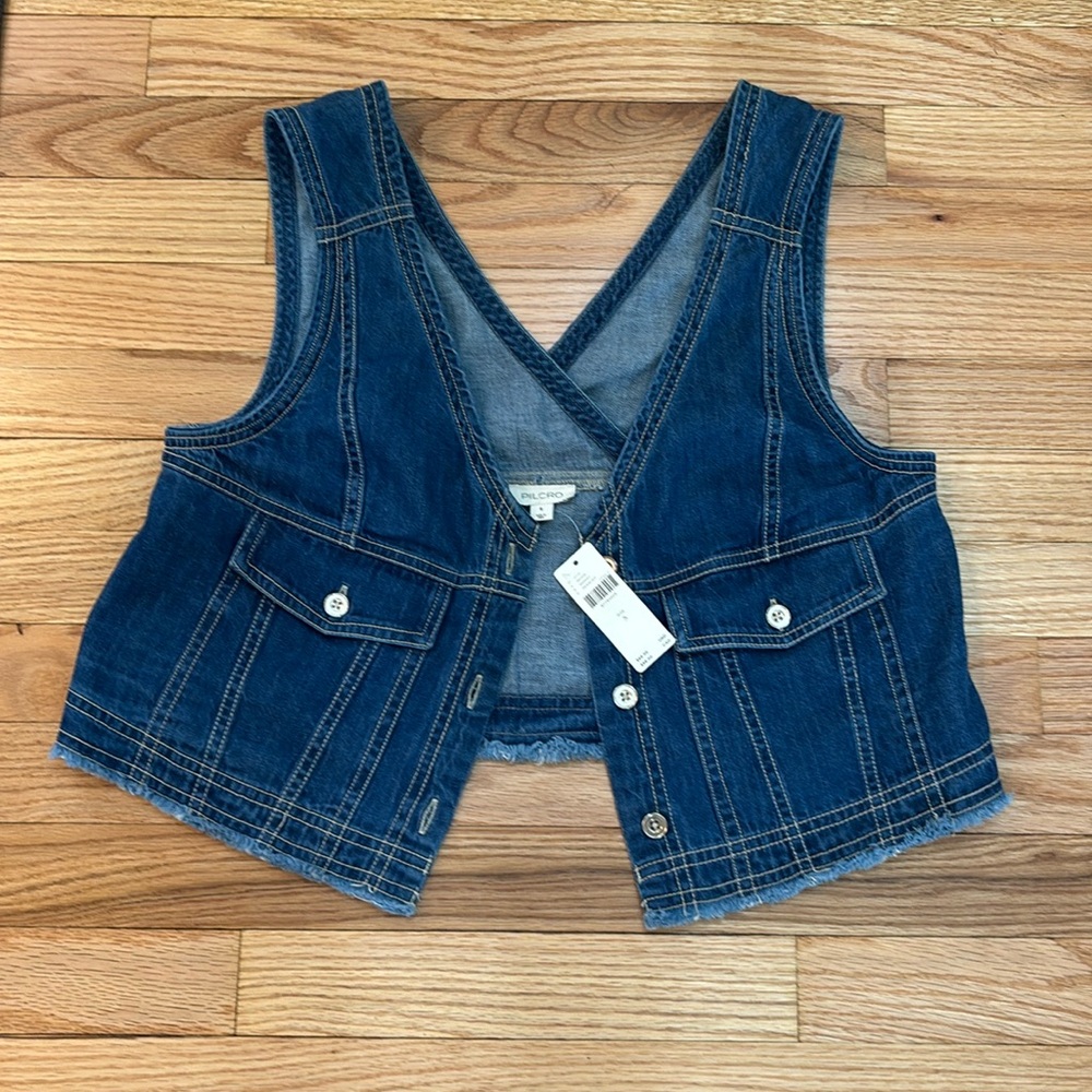 Anthropologie Denim Vest by Pilcro